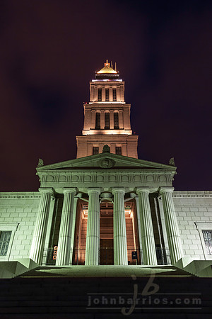masonic temple alexandria va at night, george washington masonic memorial