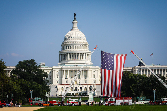 US Capitol Building 9-11 American Flag dedication