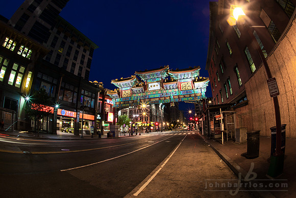 chinatown friendship arch, chinatown dc, fisheye friday