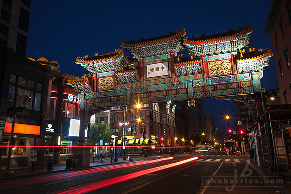 Chinatown, Washington D.C. Friendship Arch at night